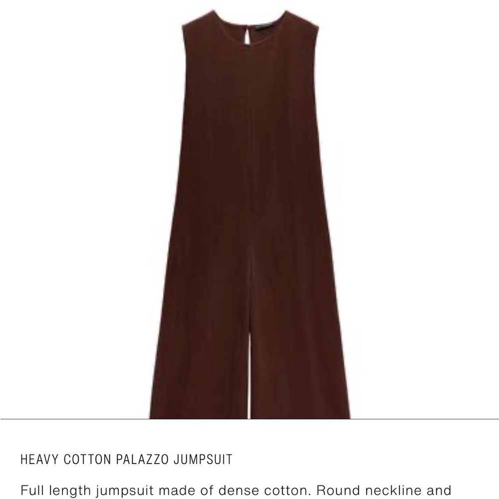 Elegant Brown Cotton Palazzo Jumpsuit